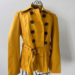 Yellow Double-Breasted Women's Jacket